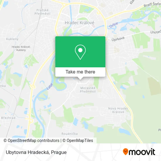 Карта Ubytovna Hradecká