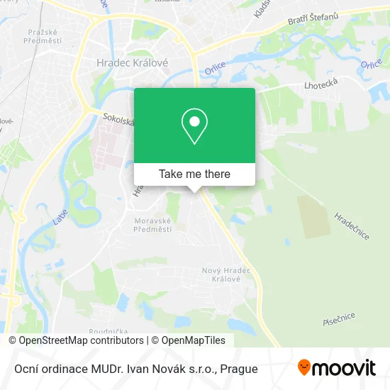 Карта Ocní ordinace MUDr. Ivan Novák s.r.o.