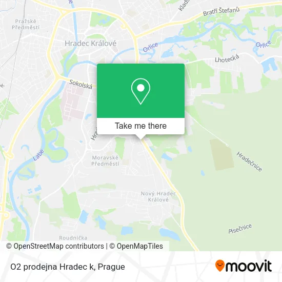 Карта O2 prodejna Hradec k