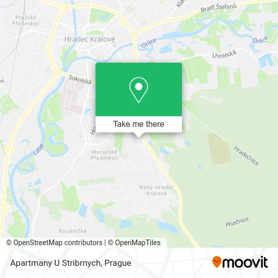 Карта Apartmany U Stribrnych