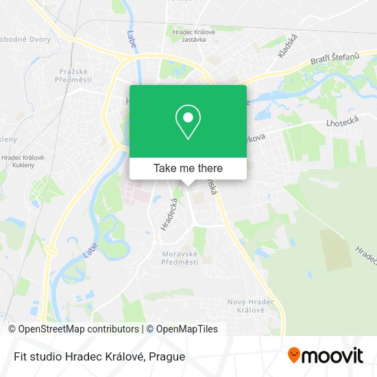 Карта Fit studio Hradec Králové