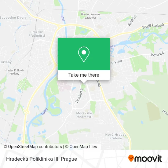 Карта Hradecká Poliklinika III