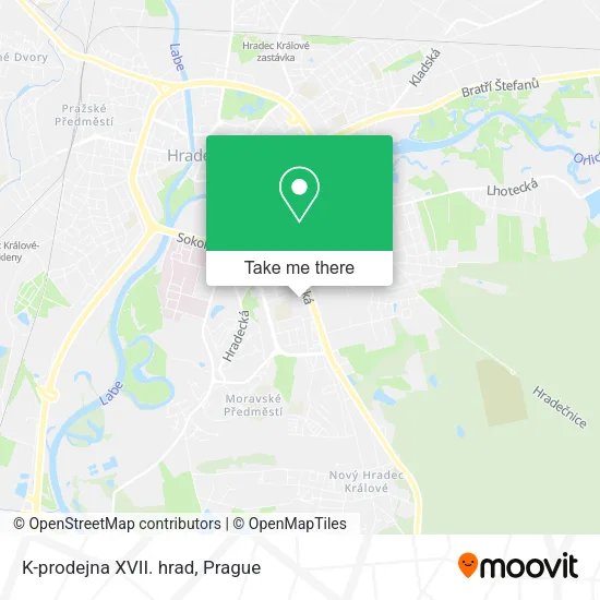 Карта K-prodejna XVII. hrad