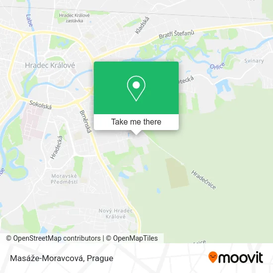 Карта Masáže-Moravcová