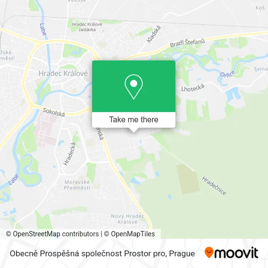 Карта Obecně Prospěšná společnost Prostor pro