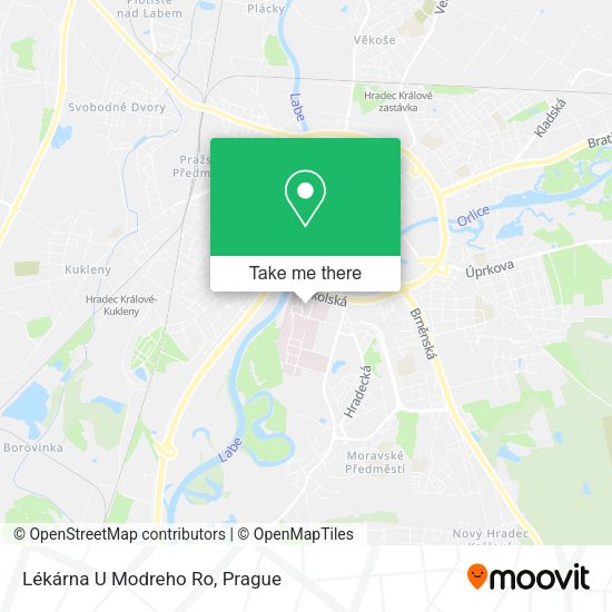 Карта Lékárna U Modreho Ro