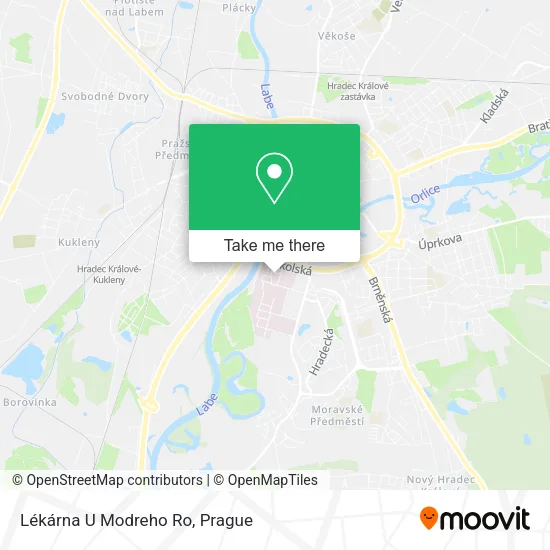 Карта Lékárna U Modreho Ro