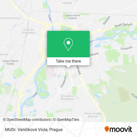 Карта MUDr. Vaníčková Viola