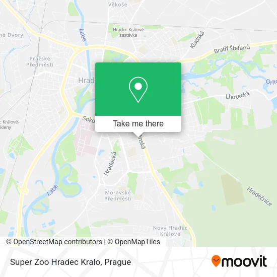 Карта Super Zoo Hradec Kralo
