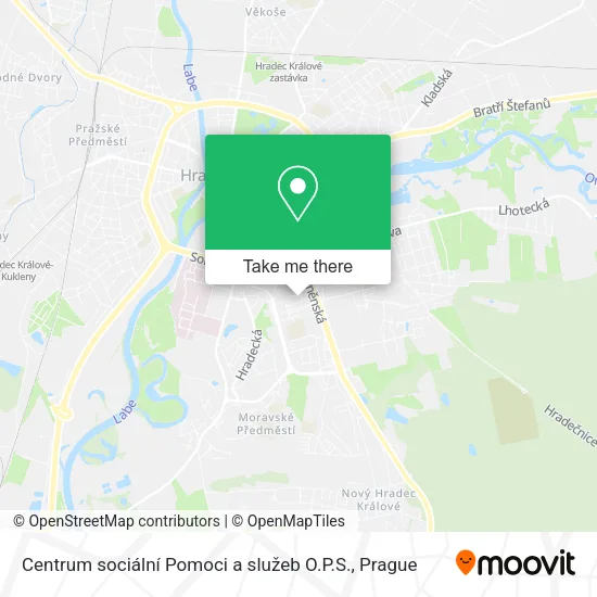 Карта Centrum sociální Pomoci a služeb O.P.S.