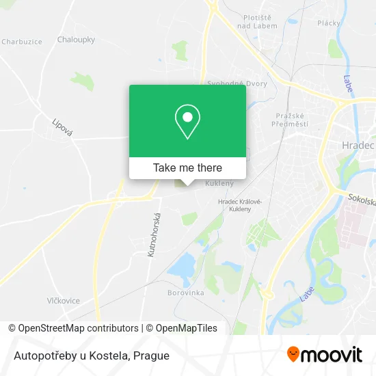 Карта Autopotřeby u Kostela