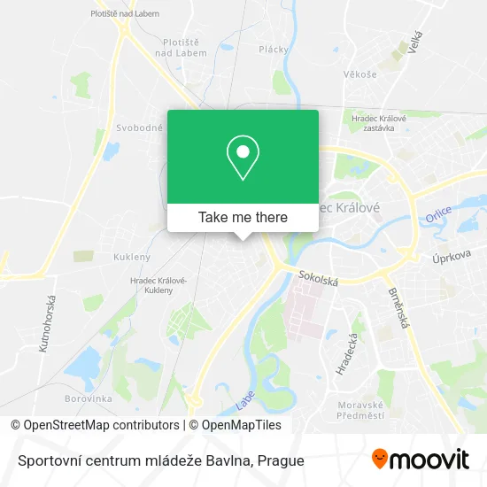 Карта Sportovní centrum mládeže Bavlna