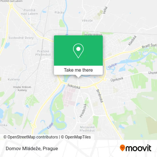 Карта Domov Mládeže