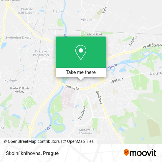 Карта Školní knihovna