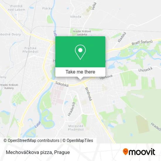 Карта Mechováčkova pizza