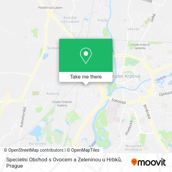 Карта Specielní Obchod s Ovocem a Zeleninou u Hrbků