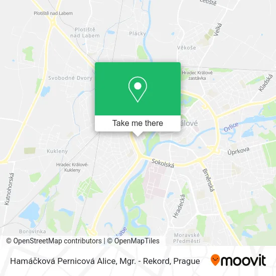 Карта Hamáčková Pernicová Alice, Mgr. - Rekord