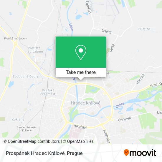 Карта Prospánek Hradec Králové
