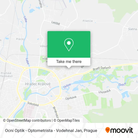 Карта Ocní Optik - Optometrista - Vodehnal Jan