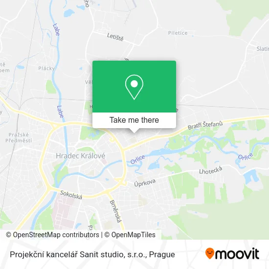 Карта Projekční kancelář Sanit studio, s.r.o.