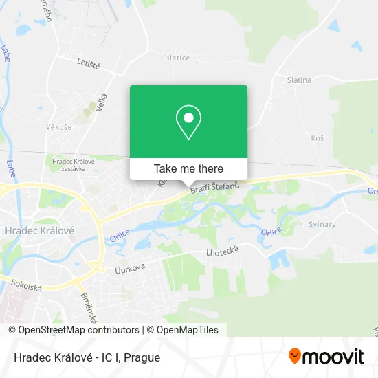 Карта Hradec Králové - IC I
