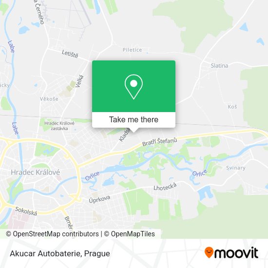 Карта Akucar Autobaterie