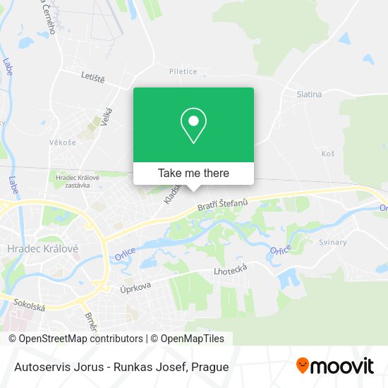 Карта Autoservis Jorus - Runkas Josef