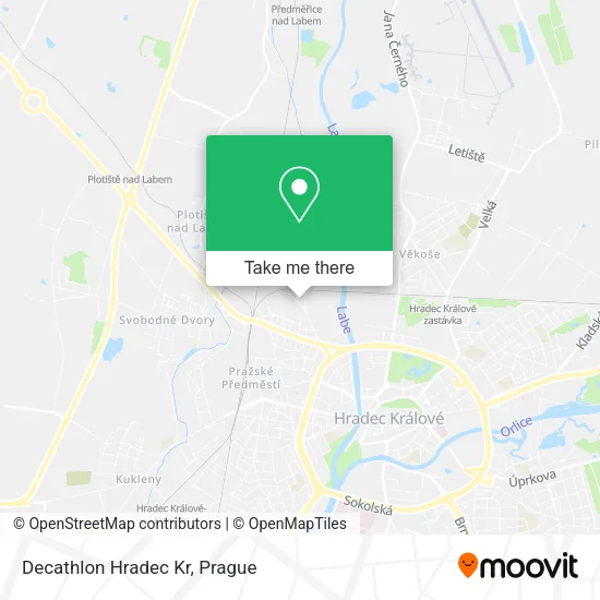 Карта Decathlon Hradec Kr