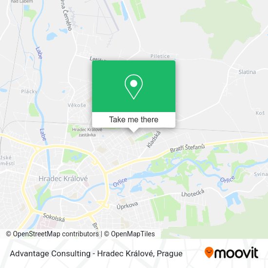 Карта Advantage Consulting - Hradec Králové