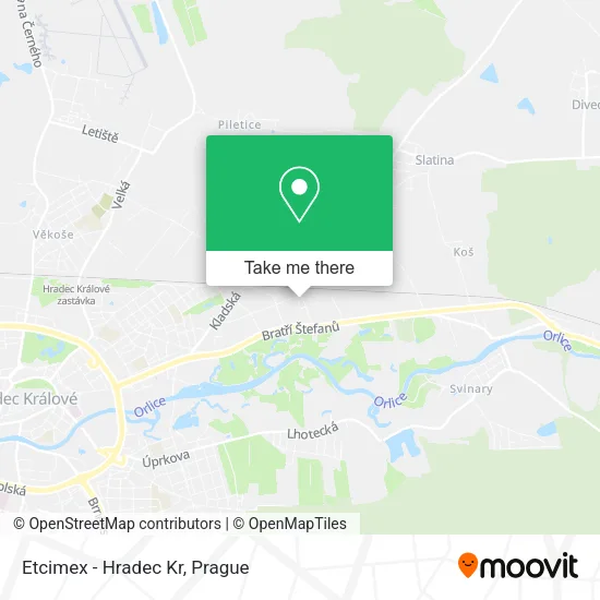 Карта Etcimex - Hradec Kr