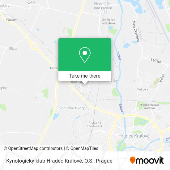 Kynologický klub Hradec Králové, O.S. map