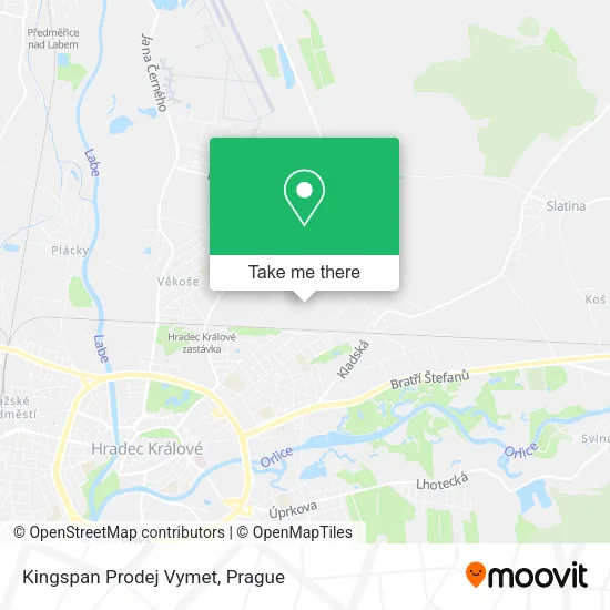 Карта Kingspan Prodej Vymet