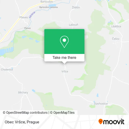 Карта Obec Vršce