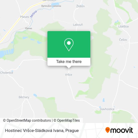 Карта Hostinec Vršce-Sládková Ivana