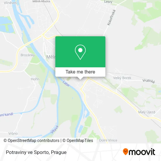 Карта Potraviny ve Sporto