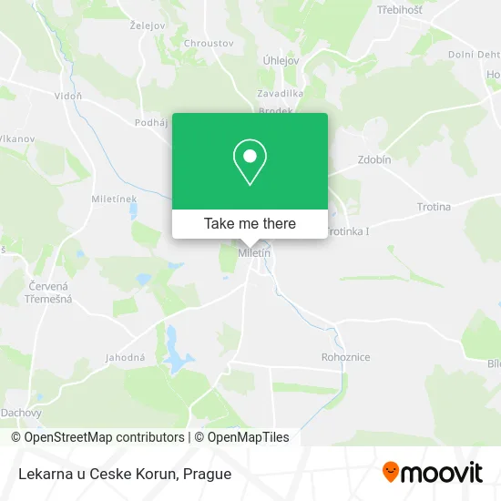 Карта Lekarna u Ceske Korun