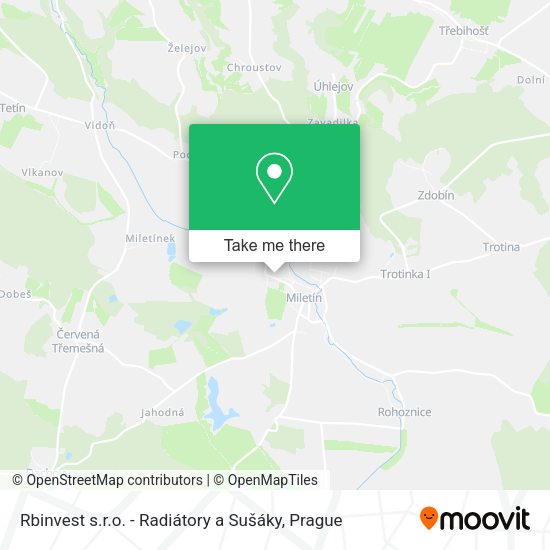 Карта Rbinvest s.r.o. - Radiátory a Sušáky