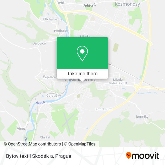 Карта Bytov textil Skodák a