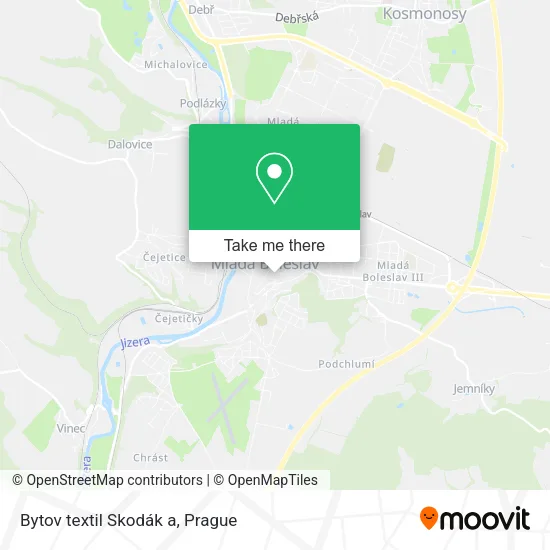 Карта Bytov textil Skodák a