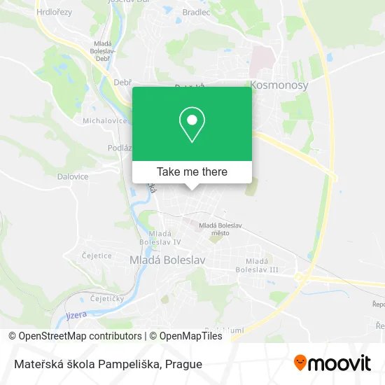 Карта Mateřská škola Pampeliška