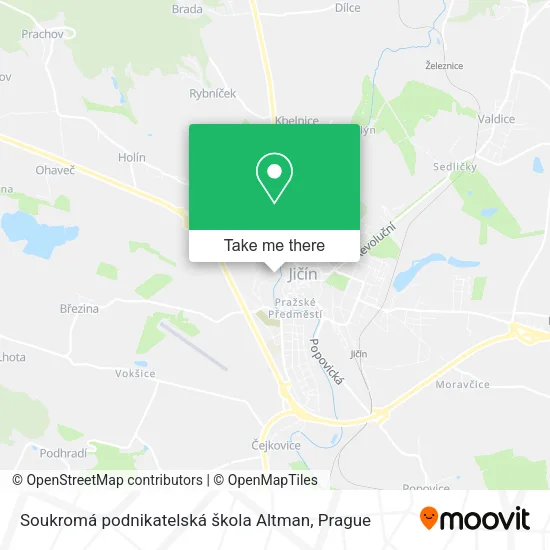 Карта Soukromá podnikatelská škola Altman