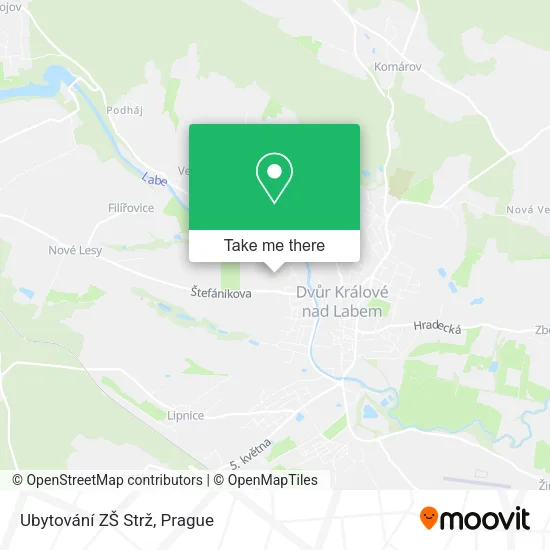 Карта Ubytování ZŠ Strž