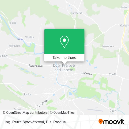 Карта Ing. Petra Syrovátková, Dis