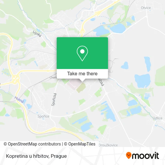 Карта Kopretina u hřbitov