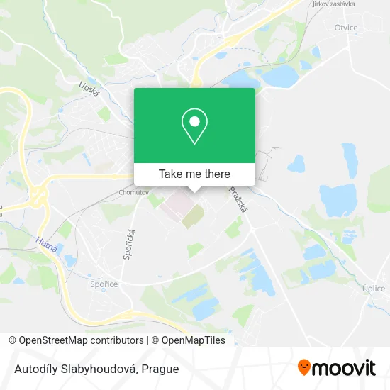 Карта Autodíly Slabyhoudová