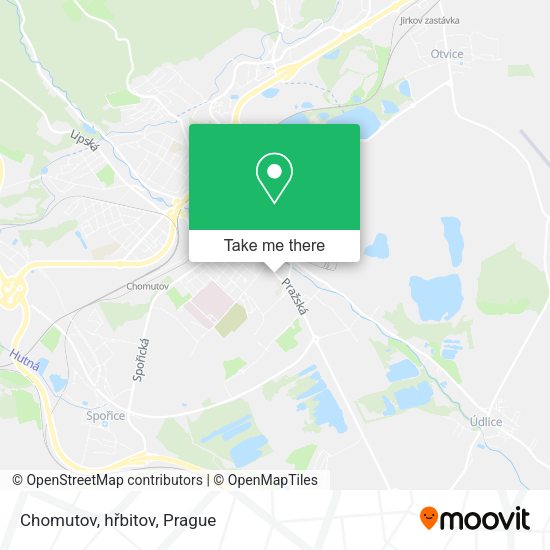 Карта Chomutov, hřbitov