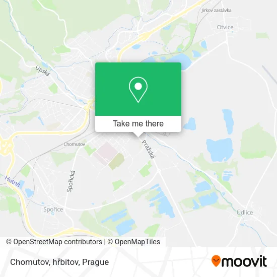 Карта Chomutov, hřbitov