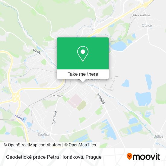 Карта Geodetické práce Petra Honáková
