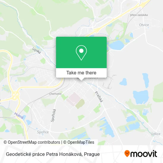 Карта Geodetické práce Petra Honáková