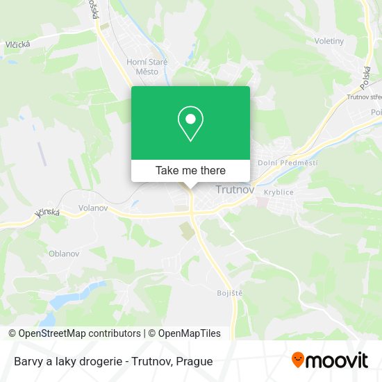 Карта Barvy a laky drogerie - Trutnov